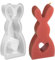Ostern Kaninchen Silikonformen Gießformen,3D Gießformen Silikon Hase,Hasenform für Ostern,Hasen Silikonform gießform Ostern,für Gips, Sojawachs Kerzen, Handwerk（groß）