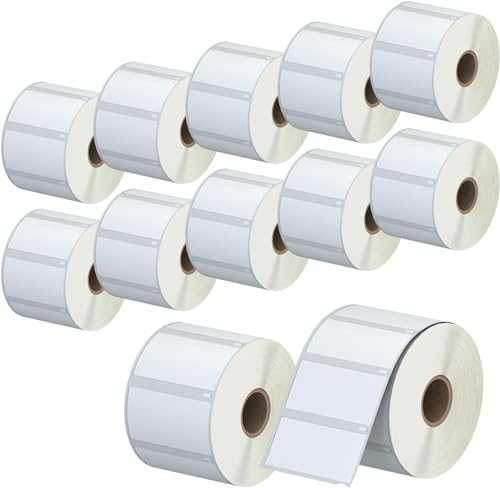 Powerwerk - 10 Rollen 11354 Selbstklebende Etiketten Kompatibel mit DYMO S0722540, 57mm x 32mm, 10000 Mehrzwecketiketten für LabelWriter 450 Serie und 4XL