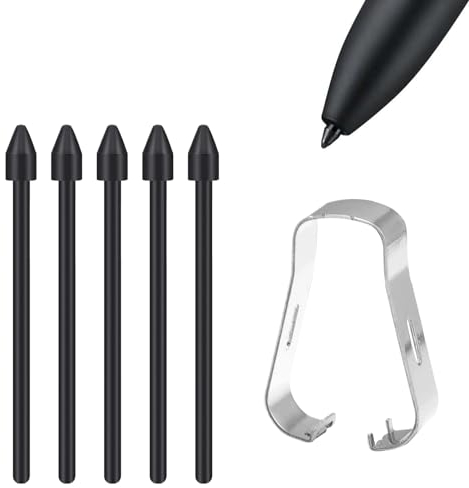 5 PCS S Pen Nibs, Replacement Touch Stylus Tips, Durable Nibs for Galaxy S6/S6lite/S7/S7/S7FE/S8/S8/S8Ultra/S21Ultra/S22Ultra/S23Ultra/Note10//Note20Note20Ultra, Includes Tweezer (Black)