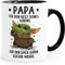 MoonWorks Tasse Geschenk Papa Sprüche Geschenkidee Vatertag Lustig Motiv Baby- mit Spruch weiss-innen-schwarz standard