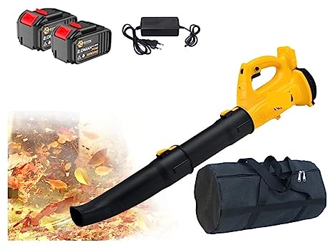USKI velocità 320 CFM Aeratore Senza Fili Industriale , Spazzatrice for Foglie di Neve Attrezzi for Parti da Giardino , Polvere for la Cura del Prato for Batteria da 21 V(Two Batteries-Bag)