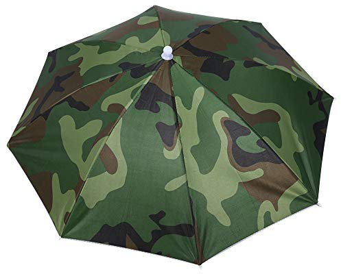 ZPSHYD Angelschirm, Sonnenschirm, Hut, 65 cm, Kopfbefestigung, winddicht, faltbar, Camouflage-Regenschirm für Outdoor-Kopfbedeckung, Sonnenschutz, mehrfarbig, 60_x_180_cm