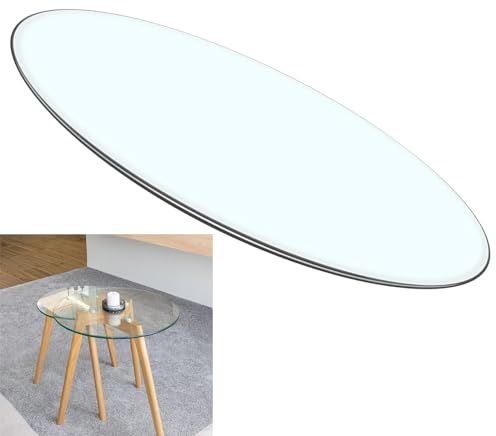 Glasplatte Rund Glastisch Tischplatte Aus Gehärtetem Glas Tisch Glasscheibe 8mm Dick, Glasplatte und Tischplatte Rund Gestalt, Perfekt Geeignet Als Tischplatte, Bodenplatte ( Size : 80CM(32INCH) )