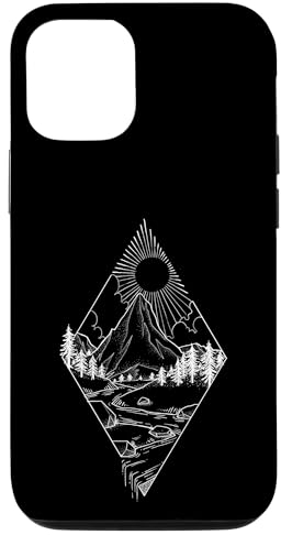 Hülle für iPhone 15 Berge Fluss Sonne Design Natur Art Berg Liebhaber