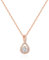 Philip Jones Rose Gold Plated Solitaire Twist Necklace Created with Zircondia® Crystals