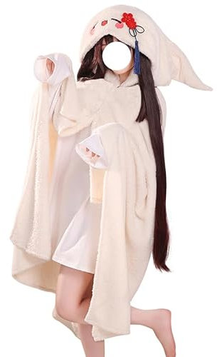 ZYHNNKL Genshin Impact - Manta de aire acondicionado para cosplay de anime, capa con capucha, Hu Tao, 110*185cm