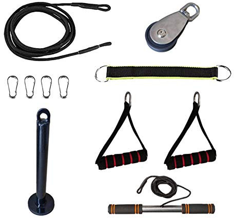 Unterarm-Handgelenk-Roller – Fitnessgerät für Handgelenk, Unterarm-Trainer, Trainingsgerät mit Griff und Hantelscheibenhalter, Armstärke, Fitnessgerät für drinnen und draußen, 190 cm Seillänge)