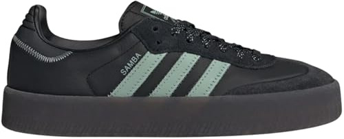 adidas Women's Ftwwht/Green/Owhite SAMBAE W FTWR whiteGreen/Off White 9 US, Black Hazy Green, 5.5 UK