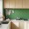 Yoillione Peel and Stick Tiles Kitchen: Self Adhesive Tiles Stickers for Walls - 10 Sheets Waterproof Thick Green Large Splashback for Bathroom