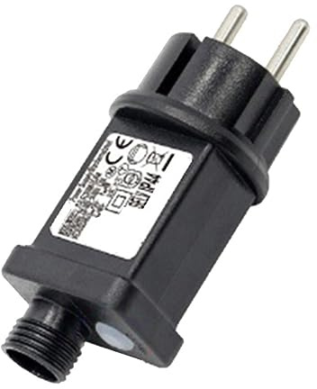 Diheohg 1 PCS 24V Transformateur Prise Alimentation Noir Convient pour Noël Halloween LED Équipement Décorations EU Plug