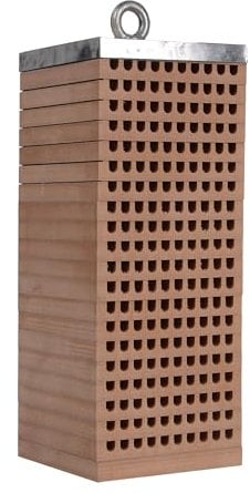 UNUS Bienenhotel Mauerbienen Holz mit 200 Löchern Zinkdach