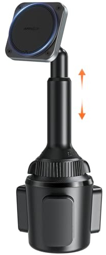 APPS2Car Magnetische Getränkehalter-Handyhalterung für Auto und LKW, [20 x N55 Magnete], mit Schnellverlängerungsarm, kompatibel mit Mag-Safe-Hüllen für iPhone 12-17 und alle Anderen Smartphones