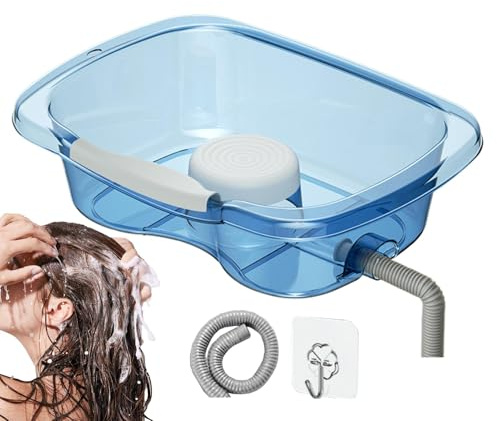 DAWCBVJQ Haarwaschbecken Für Bettlägerige Tragbares Shampoo Becken Haarwaschwanne Bett Haarwaschbecken Shampoo Bowl Für Haarschnitte Und Färben Zu Hause Für Ältere Menschen, Kinder 46x34x14cm