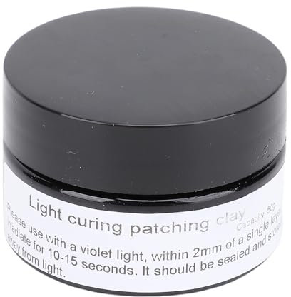 Mastic de Durcissement Ultraviolet, 50 G, Multi-usages, à Séchage Rapide, pour Travaux Manuels, Nail Art, Impression 3D, Réparation de Modèles, Argile avec Composites de Résine