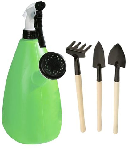 Annaffiatoio per piante da esterno, bottiglia per irrigazione per piante, 1 litro, strumento spray regolabile per giardino, cortile, prato, d'accesso, cura del patio