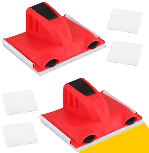 GD HUA 2 Pcs Paint Edger Tool, with 2 Replacement Nylon Brush Bristles,Can Be Connected to Telescopic Rod,with Sliding Rollers, for Home Roofing,Office,Ceiling and Wall