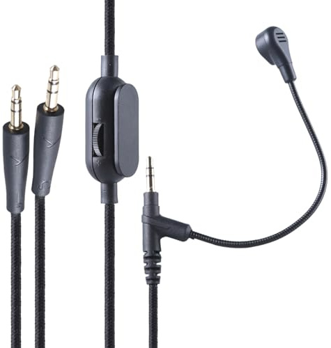 Montesy Boom Mikrofonkabel für 1000 x M5/XM4/XM3 Headsets, Kabeldraht, klarer Sounddraht mit Sound-Controllern, Headset-Kabel
