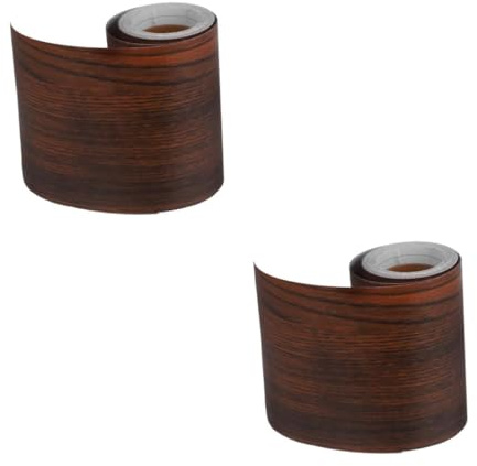 Warmhm 2 Rouleaux Ruban Adhésif à Grain de Large Auto Adhésif Résistant à Eau Facile à Découper pour Réparation et Décoration Meubles Murs Sols Meuble Polyvalent Rouleau Effet Naturel