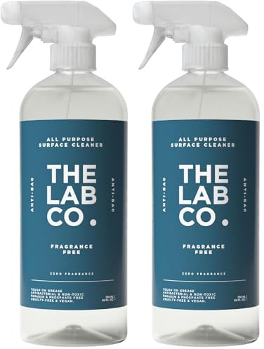 The Lab Co. Antibacterial All Purpose Cleaner 750ml Multi Surface Cleaning Spray Fragrance Free Unscented no perfume for sensitive skin (Pack of 2)