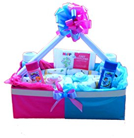 Windeltorte Zwillinge | Windelkörbchen | Baby Geschenkset zur Geburt & Taufe