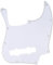 Musiclily Pro 5 Cordes 10 Trous J Bass Pickguard Contemporain pour Fender Jazz Bass Mexicain, 3Plis Blanc