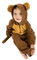 Cuddle Club Tuta in Pile per Neonati – Romper con Cappuccio Caldo e Versatile per Bimbi e Bambini Piccoli - Monkey - Brown/Tan - 12-18m