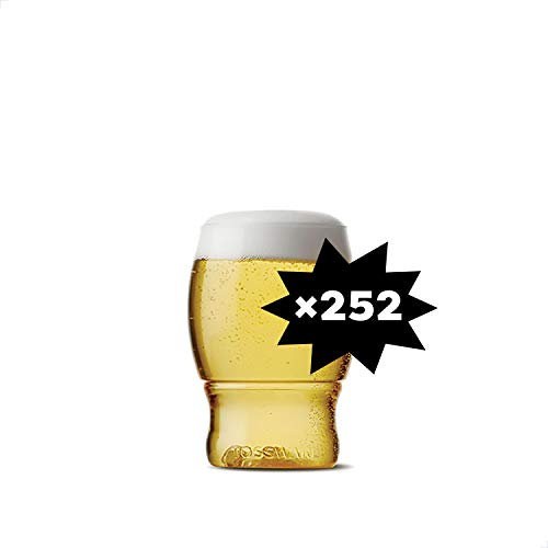 Tossware Schnapsgläser, recycelbar, aus Kunststoff, 252 Stück, ohne Stiel, bruchsicher und BPA-frei, 113 ml, transparent