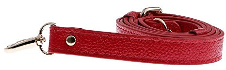 POFET 110-130cm verstellbare Handtaschen aus echtem Leder Umhängetasche Riemengriff Ersatztasche Zubehör - Rot