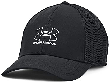 Under Armour Mens Caps Men's Ua Iso-Chill Driver Mesh Cap, Black, 1369804-001, XL/XXL