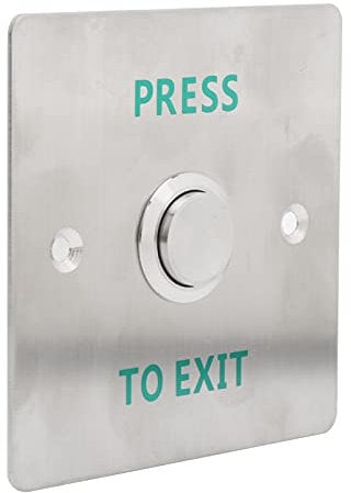 Stainless Steel Door Bell Type Round Request to Exit Button,Push Exit Release Button Switch for Door Access Control System,Lock System Indoor Outdoor Weather and Waterproof