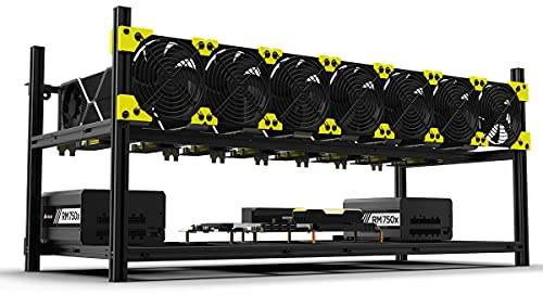 Veddha V4C Upgraded 8 to 12GPU Mining Rig Open-Air Miner Case Crypto Bitcoin Ethereum Mining Rig Frame