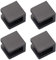 LukLoy Glashalter, Regalhalterung, Klemmträger (8–10 mm Glas), Schwarz, 4 Stück