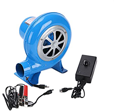 Blowers Soplador de Aire Eléctrico Centrífugo, Ventilador Eléctrico de CA y CC de Doble Propósito, Ventilador de Barbacoa para Actividades al Aire Libre