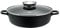 ELO Cacerola de cocina inducción aluminio fundido baja, 24cm. ALUCAST, con fondo encapsulado y tapadera de cristal, color negro, transparente y plateado, 24x7,5cm,1ud, 2.3 litros, Acero