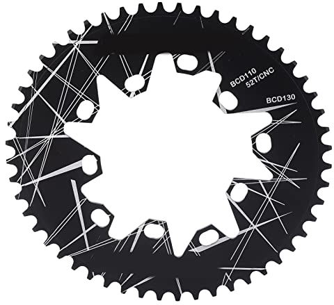 110 130 BCD Kettenblatt 52T Oval Disc Kettenblatt Road Klapprad Aluminium Kettenblatt Klapprad Oval Disc Kettenblatt