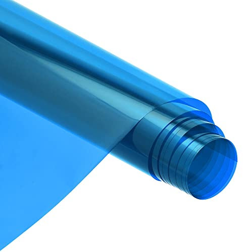 sourcing map Window Film, Glass Sun Blocking, Heat Control Self Adhesive Dark Blue Window Tint, 6.6x1.97ft for Home Office
