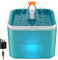 NICREW Cat Water Fountain for Drinking, 2L Cat Drinking Fountain with LED Light and Filter, Quiet Pet Water Dispenser, USB Powered with UK Plug, Green