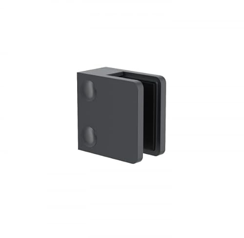 Sellon24® Glashalter Eckig Zamak Glasklemme Zink RAL 7016 Geländer Anthrazit 45x45 mm (8,00 mm)