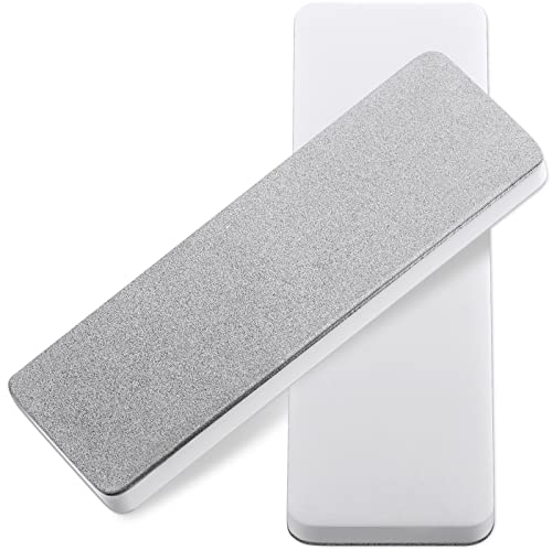 Patelai 2 Pcs Mini Pocket Knife Sharpener Stone Double Sided Portable Sharpening Stone Whetstone Diamond Ceramic Sharpen Tools 400/1000 Grit for Knives Scissors Kitchen Outdoor Survival Gear