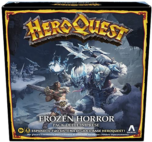Avalon Hill Heroquest Pack von Unternehmen Frozen Horror Spiel Dungeon Crawler ab 14 Jahren,zum Spielen ist es notwendig,das Heroquest-Basis-Spiel zu haben,Mehrfarbig Sprache: Italienisch erforderlich