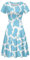 Hohe Taille Cocktail Rock Kurze Freizeitkleider Sexy Party A Linie Stil Kleid, Kuhfell-Aufdruck, XXXXL