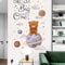 Runtoo Wandtattoo Bär Weltraum Wandsticker Sprüche Dream Big Little One Wandaufkleber Babyzimmer Kinderzimmer