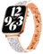 SURE Compatible avec bracelet Apple Watch 38 mm 40 mm 41 mm 42 mm 44 mm 45 mm, bracelet de rechange pour femme avec strass paillettes et diamants pour série 8/7/6/5/4/3/2/1/SE/Ultra