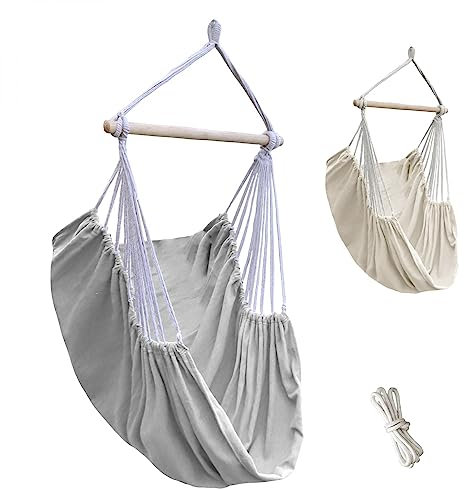 Linxor - Chaise hamac Suspendue avec système d'attaches - Plusieurs Coloris Disponibles