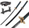 Demon Slayer Katana Schwert 105 cm/41 Zoll - Samurai Schwert Holz für Anime Cosplay - Bokken aus Bambusholz mit Gürtel und Ständer - Anime Schwerter Dekorative Requisiten - (Tokito Muichiro)