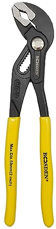 BOOSDEN - Pinze per pompa dell'acqua, pinze per giunti a scanalatura da 25,4 cm, pinze per chiavi in acciaio CRV, pinze a regolazione rapida, per riparazioni domestiche, presa, dadi, bulloni, tubi e