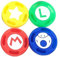 Lot de 4 capuchons de joystick antidérapants colorés, compatibles avec les manettes sans fil Nintendo Switch Pro/Wii U, édition Mario anti-transpiration