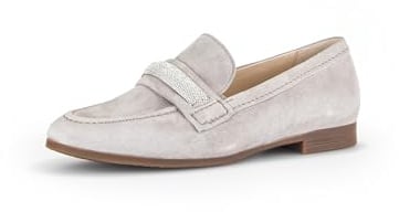 Gabor Damen Slipper, Frauen Slip On,Moderate Mehrweite (G),Businessschuhe,Slip-ons,Mokassins,Halbschuhe,Loafer,Puder (Uni),39 EU / 6 UK