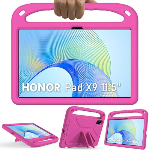 GOZOPO Funda para Honor Pad X9 de 11.5 pulgadas, ligera y a prueba de golpes con asa para Honor Pad X9/X8 Pro, color rosa
