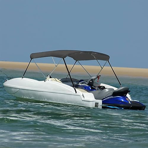 Faroom Toldo Bimini de 3 Arcos, Toldo para Barcos, Bimini para Barcos, Protección contra el Sol y la Lluvia, Accesorios Náuticos, Medidas 183 x 140 x 137 cm Antracita